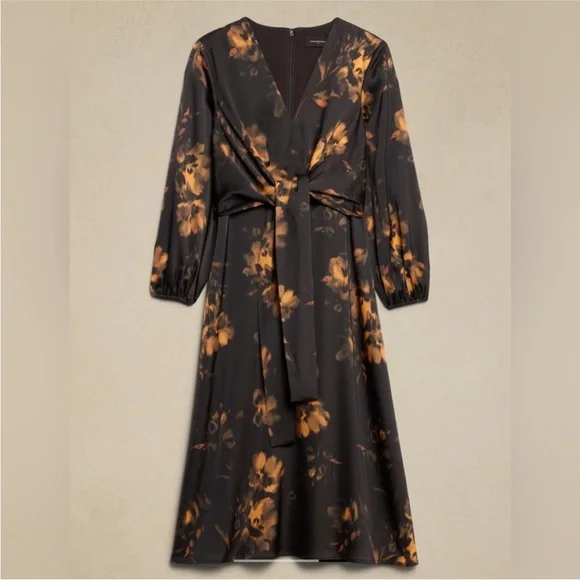 Size 12 Petite Banana Republic Factory Midi Dress - Picture 1 of 4